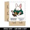 Water Bottle Sticker Set Cozy Bunny Rabbit Eating Snacks Watching Shows Cute Waterproof Vinyl Stickers Pack Decal, Skateboard, Laptop, Car, Window, Bumper - 5 Pack